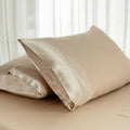 Valencia 22 Momme Mulberry Silk Pillowcase, Champagne Gold