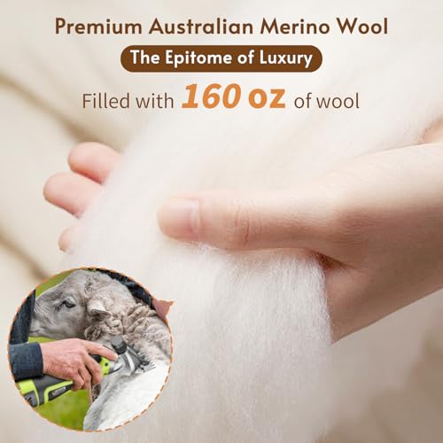 Deluxe 100% Wool Mattress Topper for Added Comfort