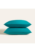 Dark Green 100% Cotton Sateen Pillowcases, Set of 2