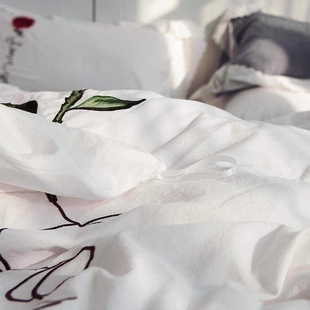 Soft Washed Linen Duvet Cover & Sheet Set, 4-Piece