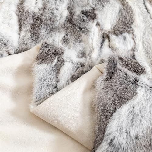 yingda1992 Real Fur Blanket for Cozy Home Decor