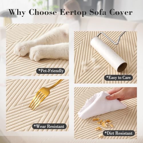 Eertop Couch Covers for Everyday Sofa Protection
