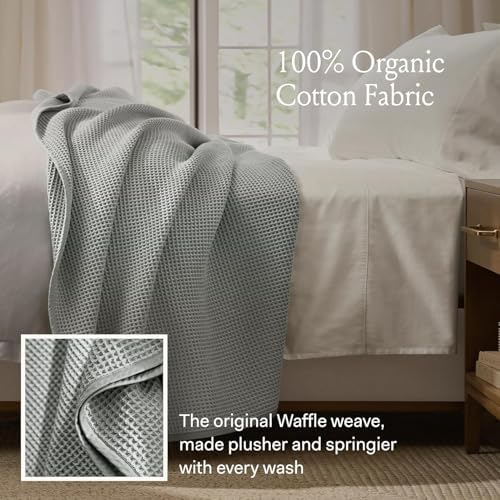 Boll & Branch 100% Organic Cotton Waffle Bed Blanket