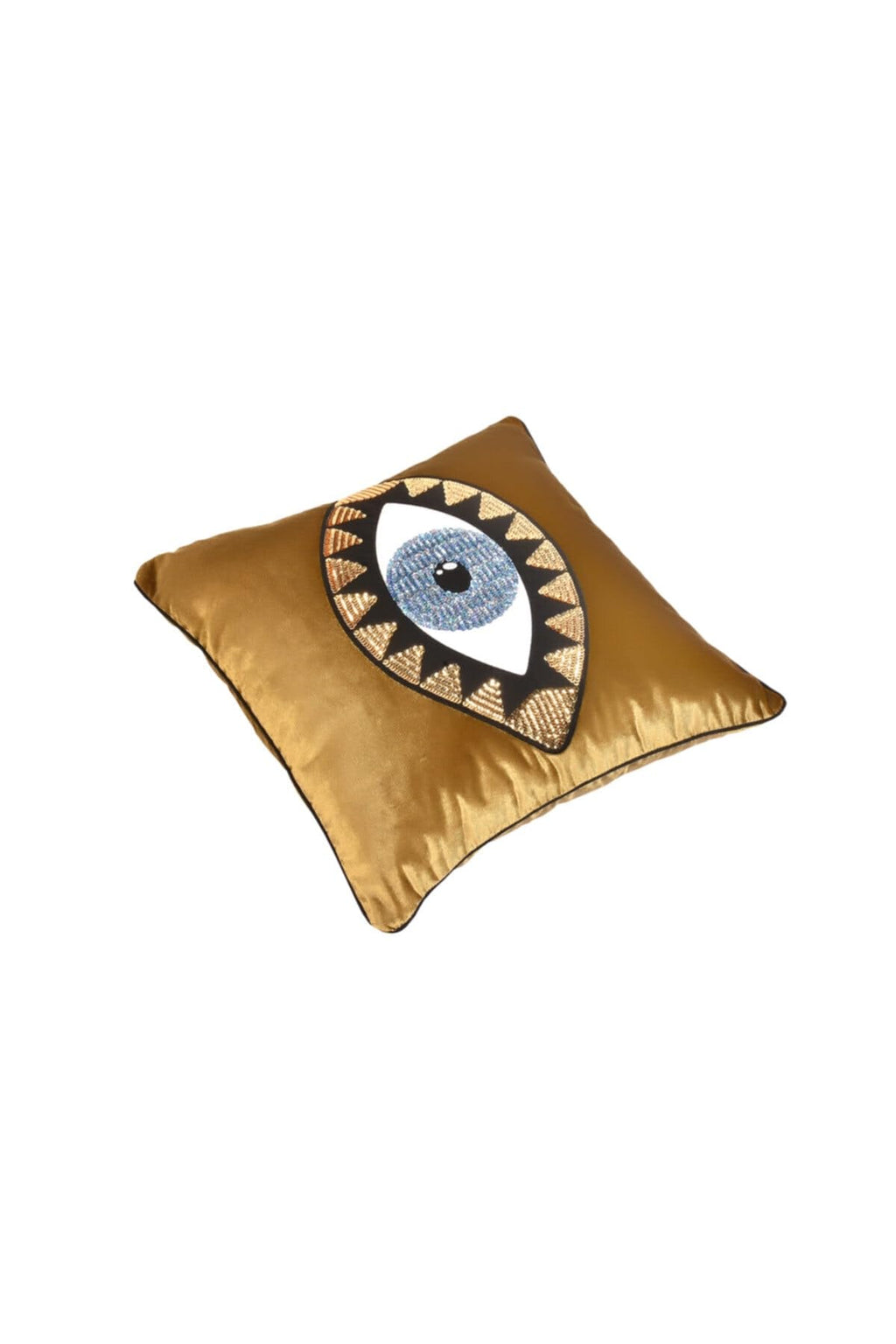 SODEF Mustard Velvet Evil Eye Pillow Covers, Set of 2