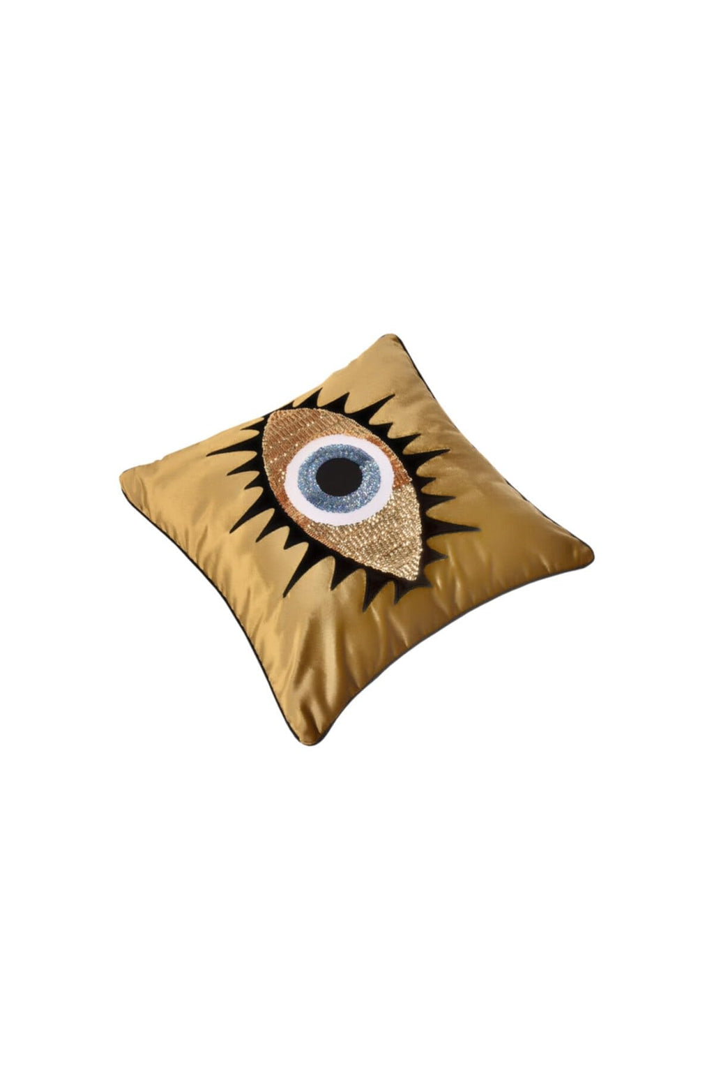 SODEF Mustard Velvet Evil Eye Pillow Covers, Set of 2
