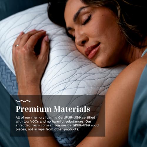 LUXOME LAYR Adjustable Memory Foam Pillow with Cooling Cover