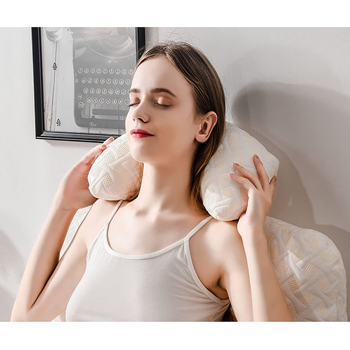 U-Shaped Full-Length Maternity Pillow with Velvet Cover