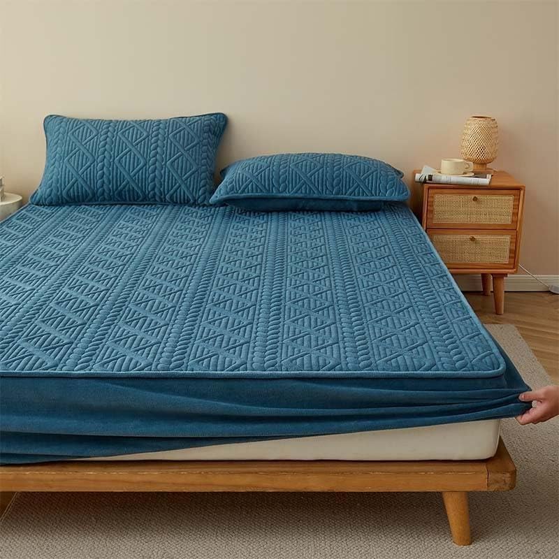 Premium Quilted Microfiber Mattress Pad with Plush Warmth
