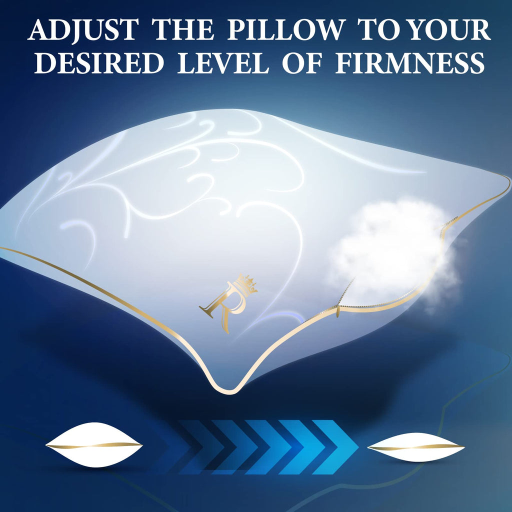 Royal Therapy Hotel-Style Goose Down Alternative Bed Pillows