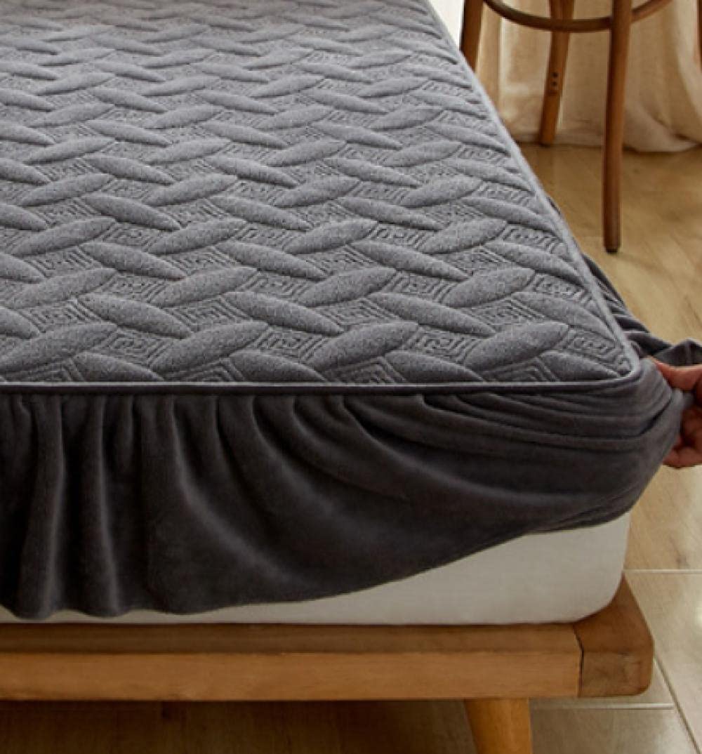 Crystal Velvet Deep-Pocket Ruffled Mattress Protector