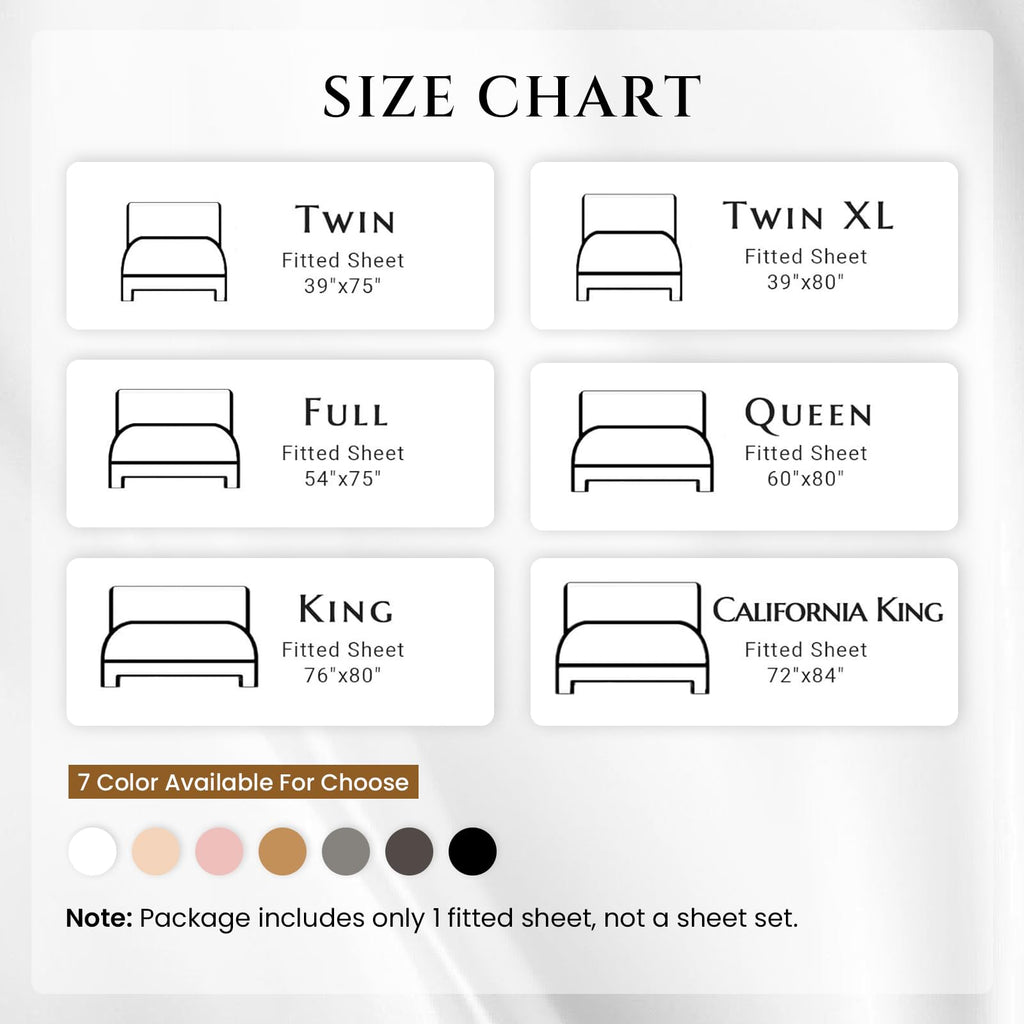 THXSILK 22 Momme Mulberry Silk Fitted Sheet, 16" Deep Pocket