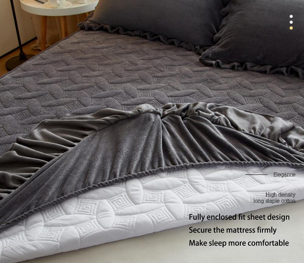 Crystal Velvet Deep-Pocket Ruffled Mattress Protector