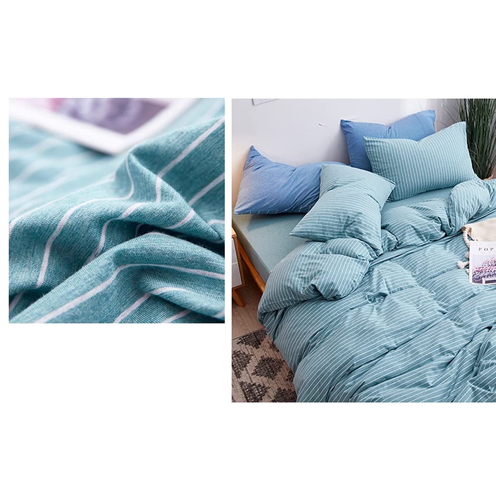 Soft Jersey Knit Cotton Queen Duvet Cover Set, 4-Piece
