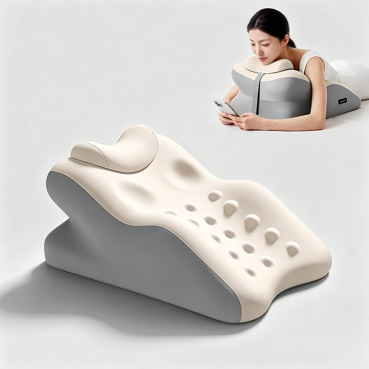 ZLGONRL Ergonomic Face-Down Memory Foam Wedge Pillow