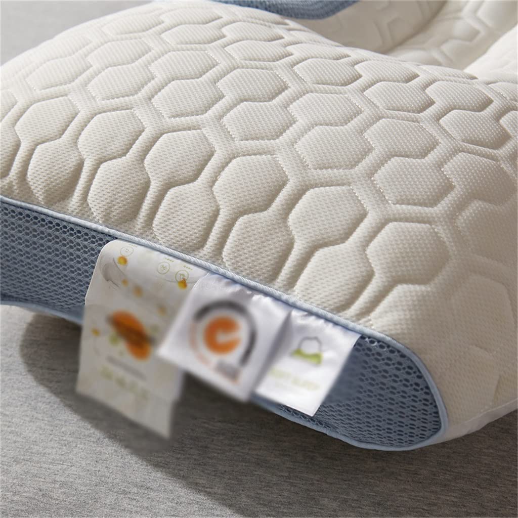 Low-Profile Fiber Latex Pillow with Soft Cotton Cover