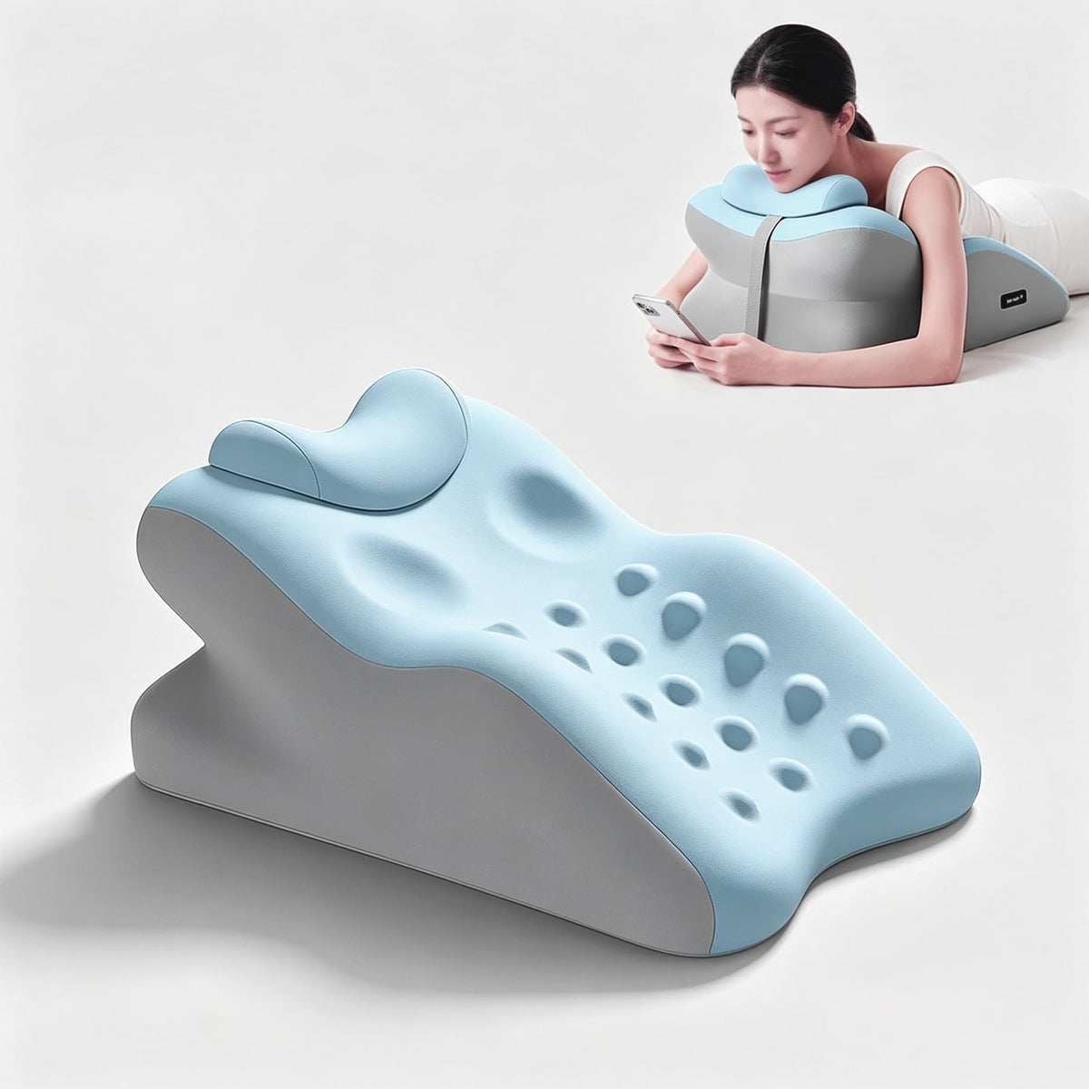 ZLGONRL Ergonomic Face-Down Memory Foam Wedge Pillow