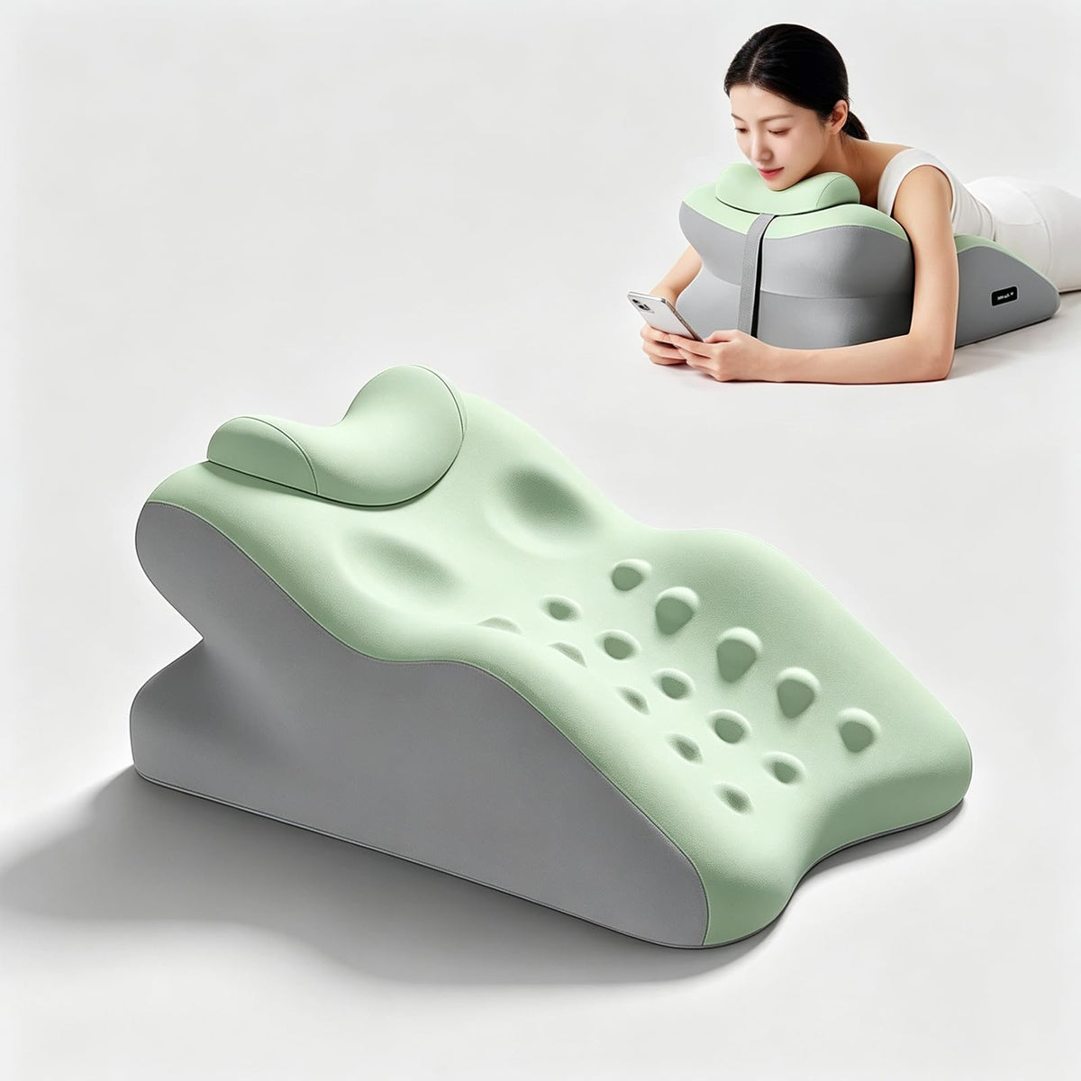 ZLGONRL Ergonomic Face-Down Memory Foam Wedge Pillow