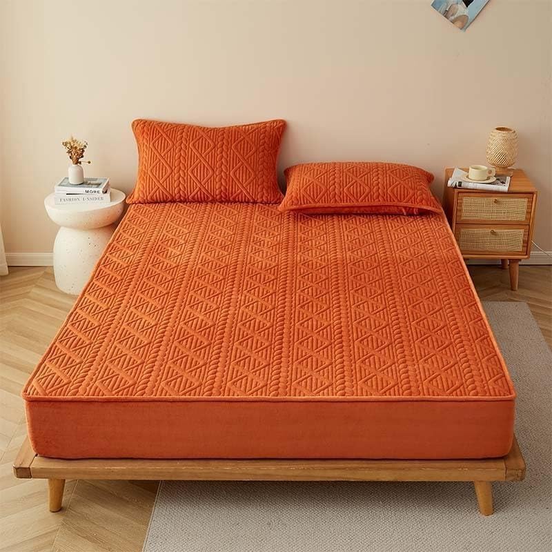 Premium Quilted Microfiber Mattress Pad with Plush Warmth