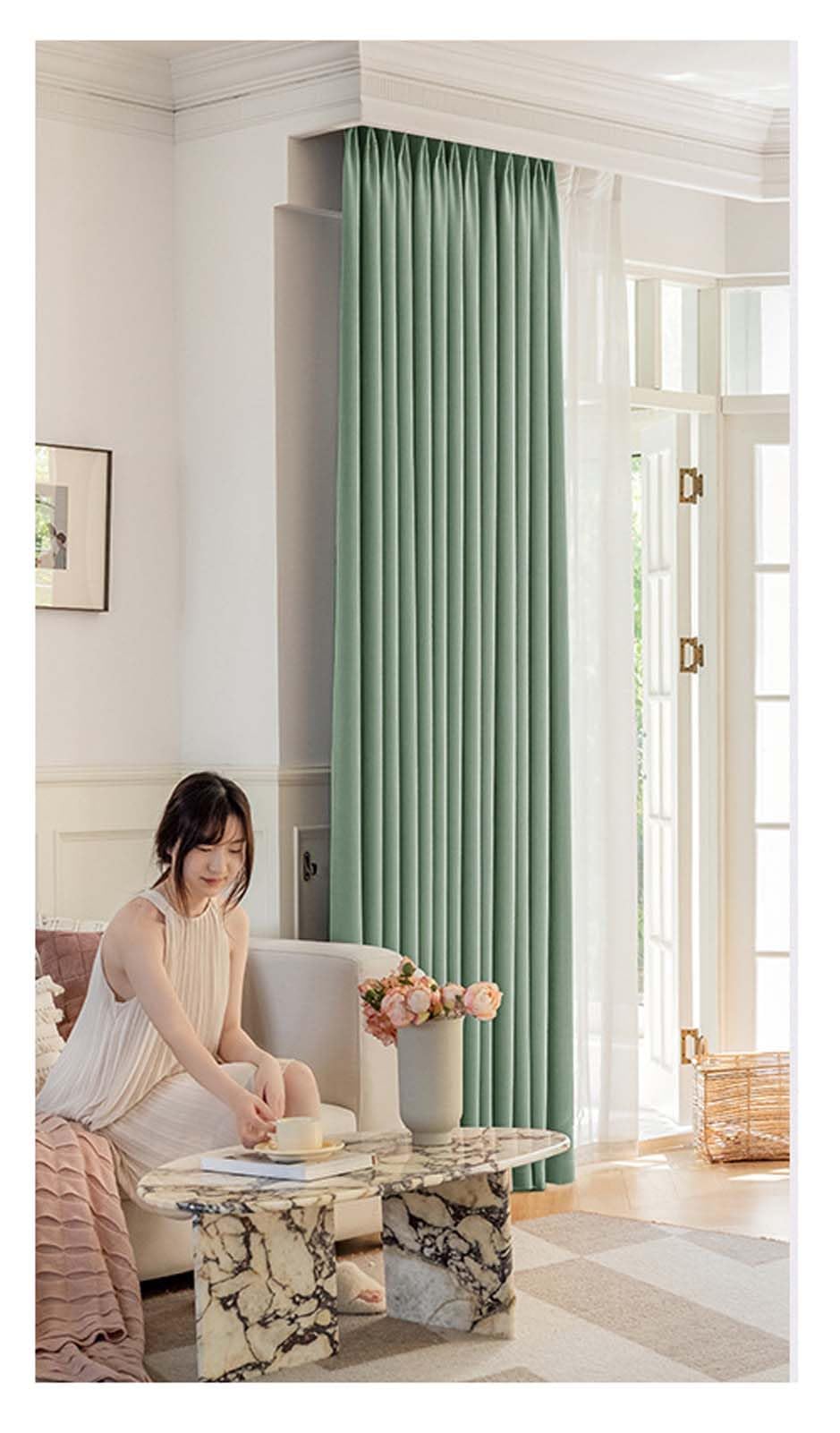 YSUEFIJO Thermal Blackout Grommet Curtains, Set of 2