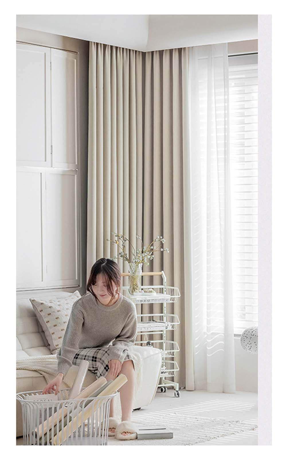 YSUEFIJO Thermal Blackout Grommet Curtains, Set of 2