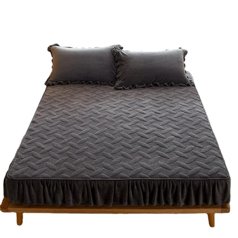 Crystal Velvet Deep-Pocket Ruffled Mattress Protector