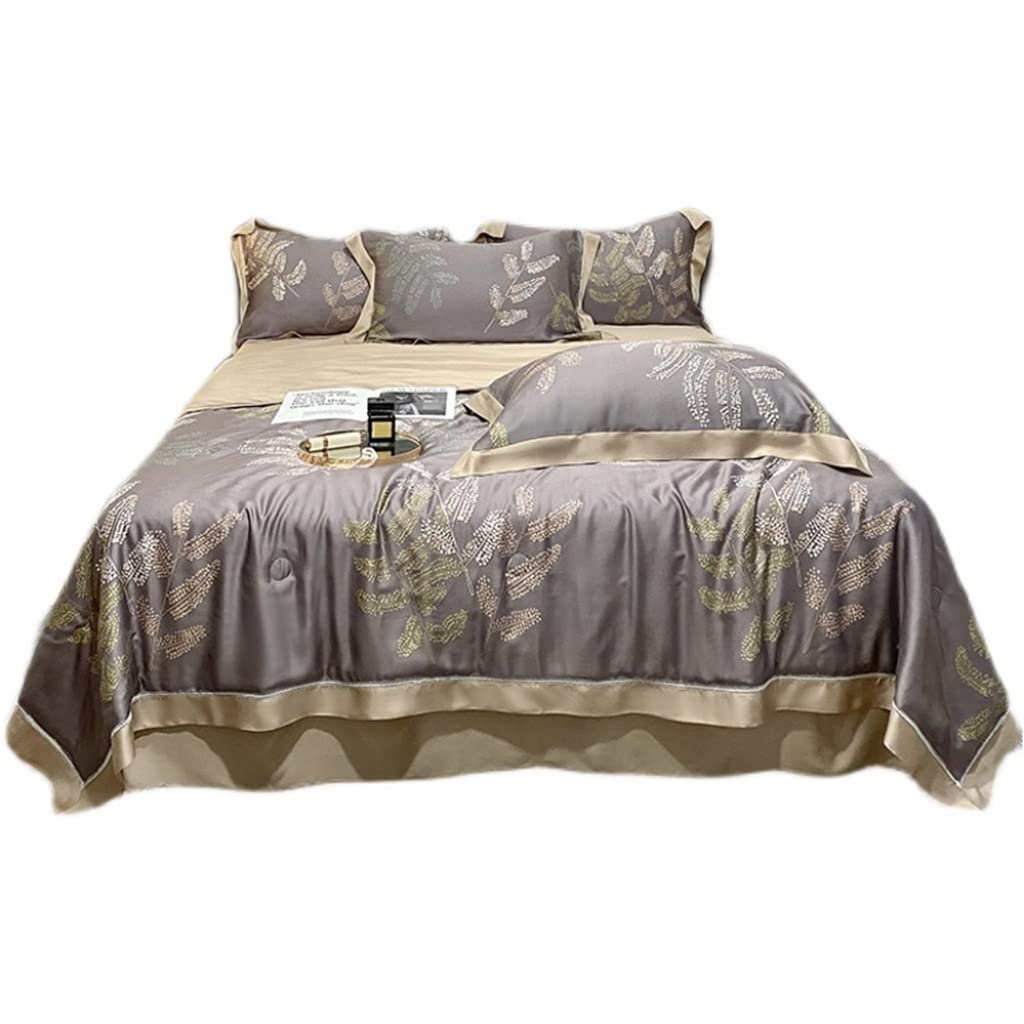 BFGRDDW Reversible Printed Lyocell Cooling Quilt Set, 4-Piece