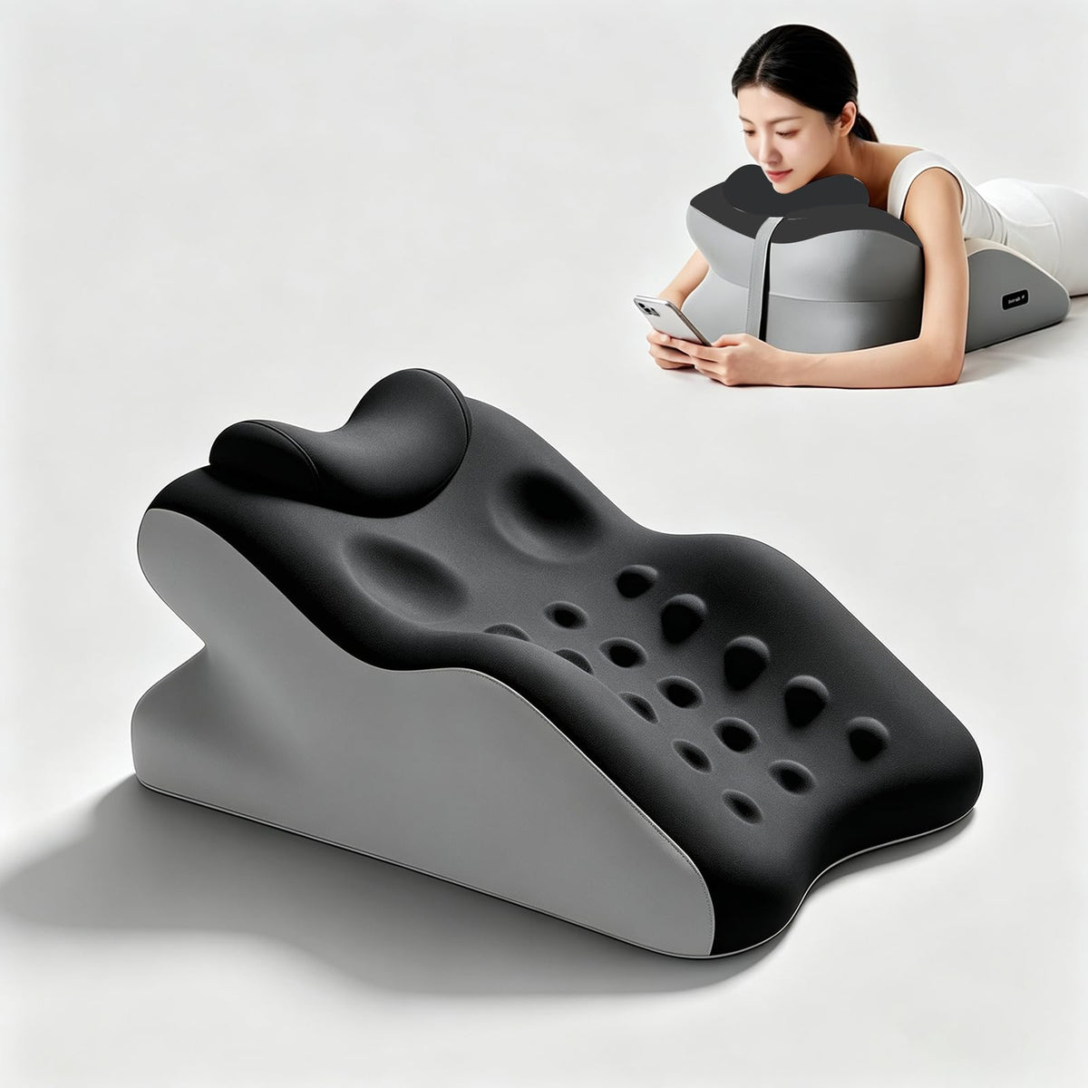 ZLGONRL Ergonomic Face-Down Memory Foam Wedge Pillow