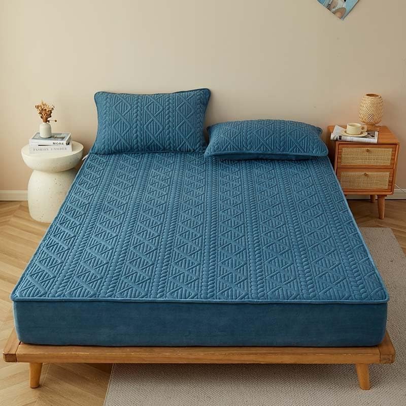 Premium Quilted Microfiber Mattress Pad with Plush Warmth