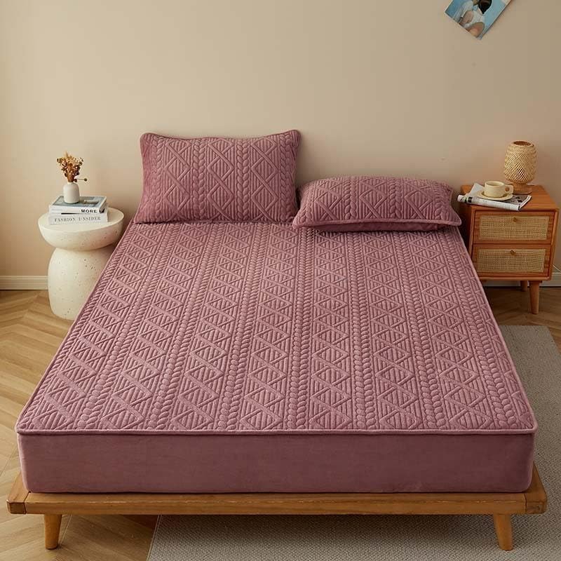 Premium Quilted Microfiber Mattress Pad with Plush Warmth