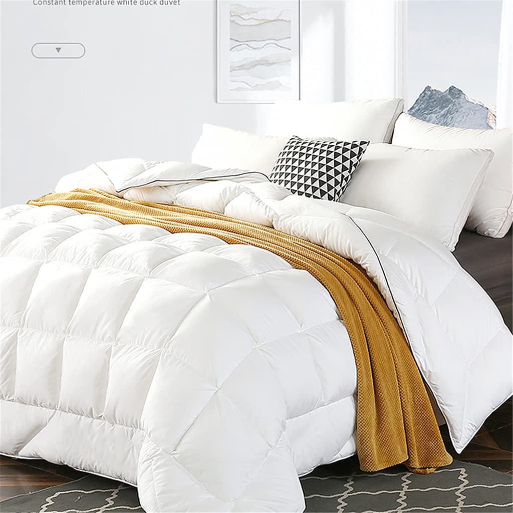 NVEIRGH White Goose Down Winter Comforter with Cotton Shell