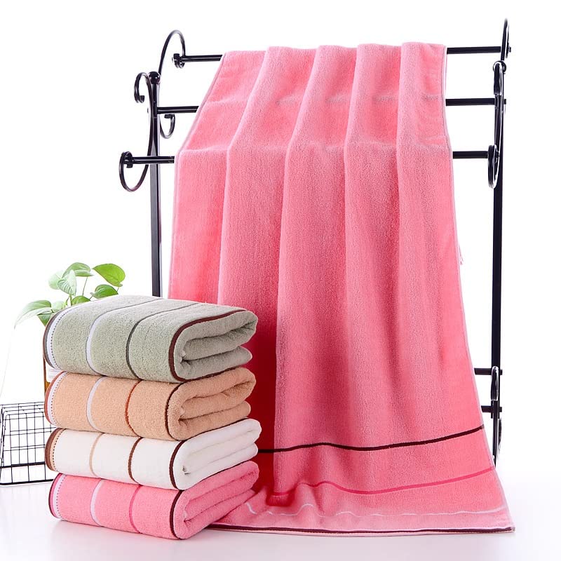 Three-Stripe Absorbent Cotton Bath Towel Gift Set
