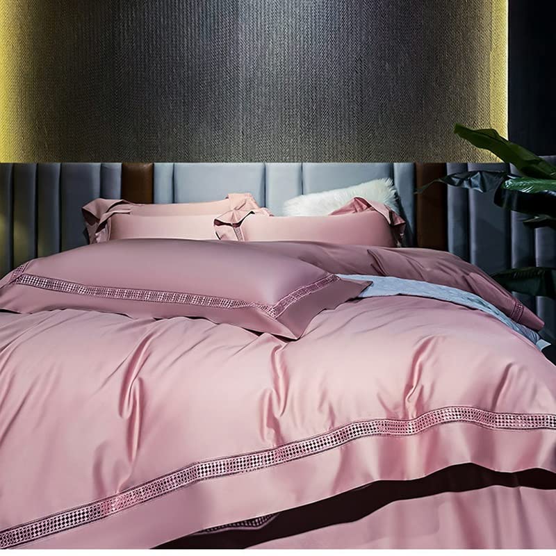 UpcoT Long Staple Cotton Hollowed Out Four-Piece Set Cotton Sateen Sheet Bed Cover Wide Brim Series