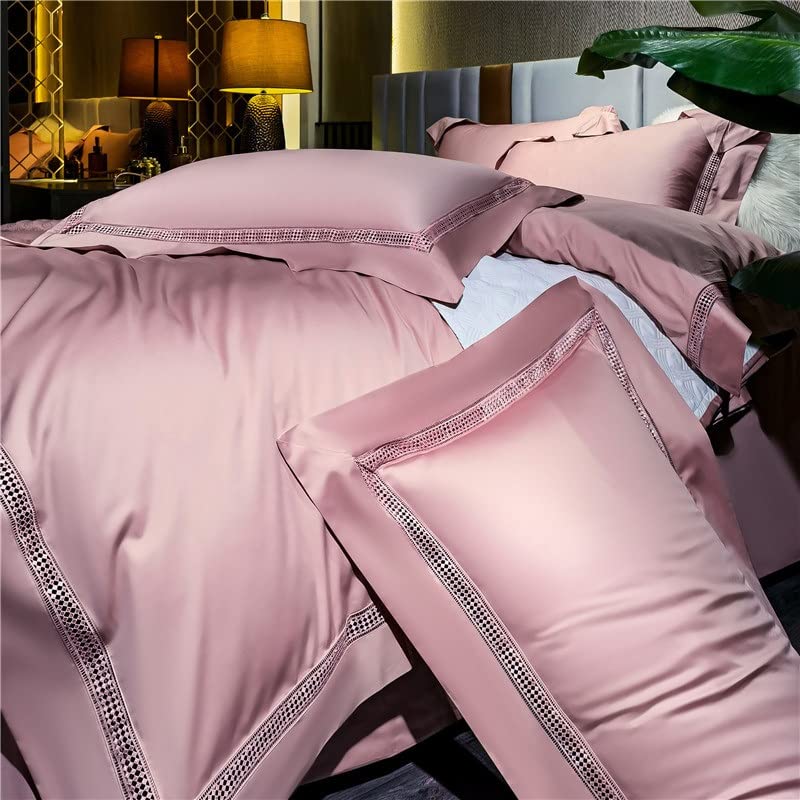UpcoT Long Staple Cotton Hollowed Out Four-Piece Set Cotton Sateen Sheet Bed Cover Wide Brim Series