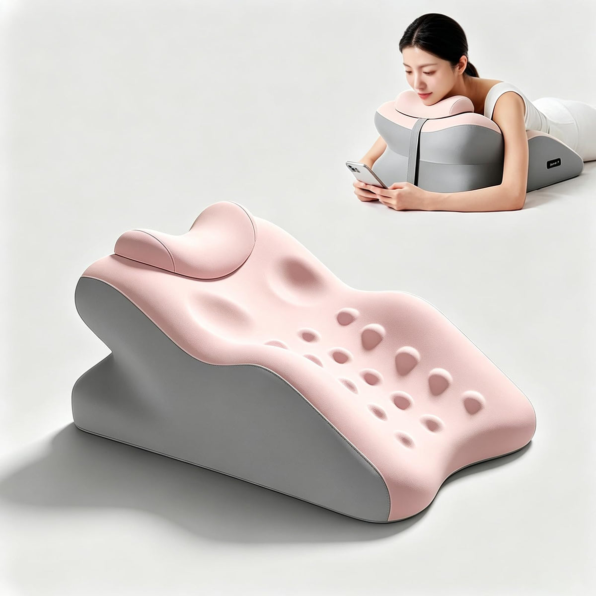 ZLGONRL Ergonomic Face-Down Memory Foam Wedge Pillow