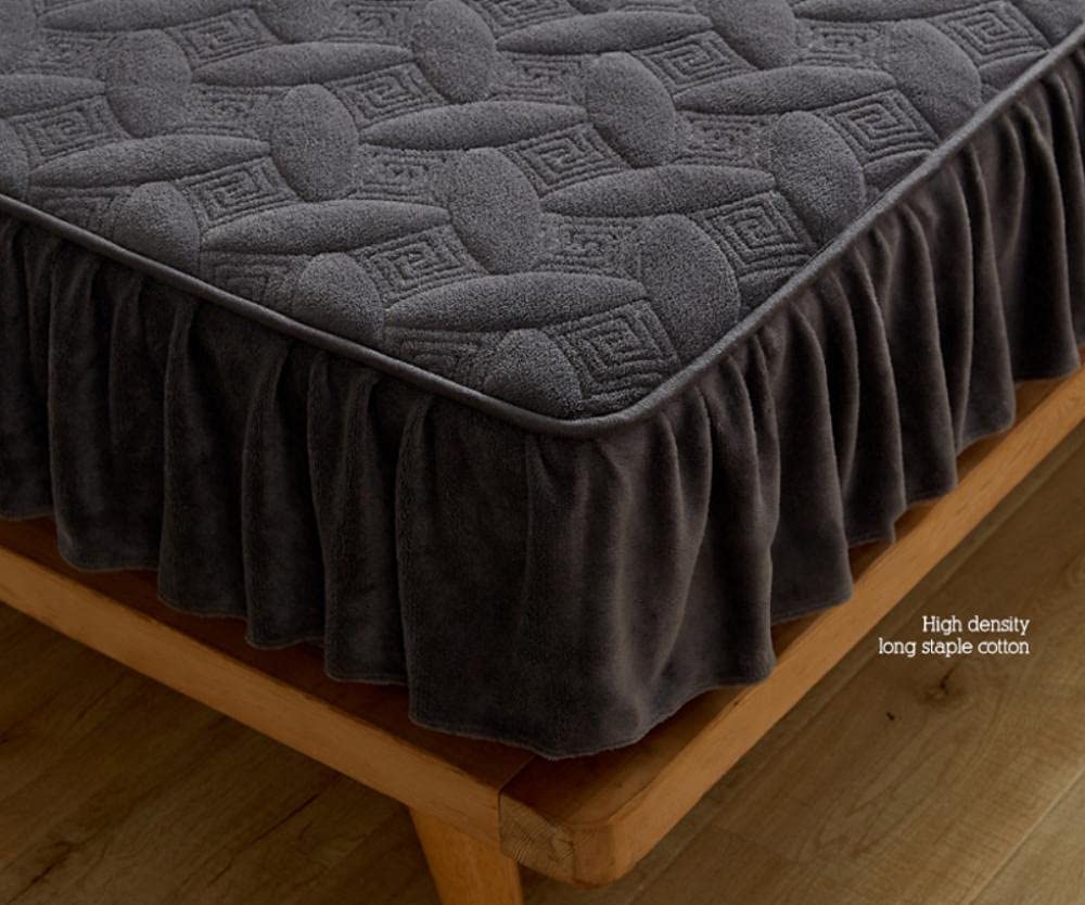 Crystal Velvet Deep-Pocket Ruffled Mattress Protector
