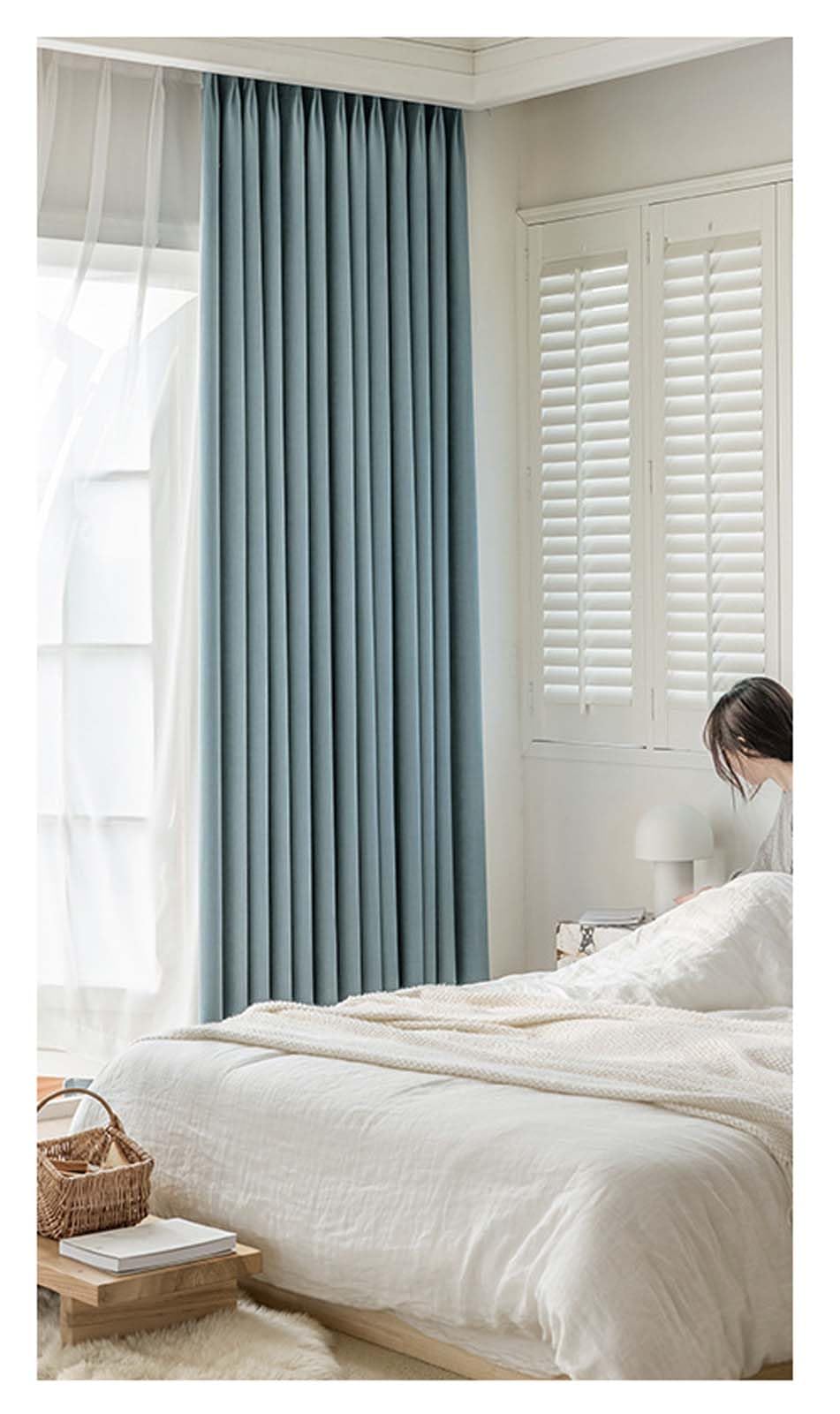 YSUEFIJO Thermal Blackout Grommet Curtains, Set of 2