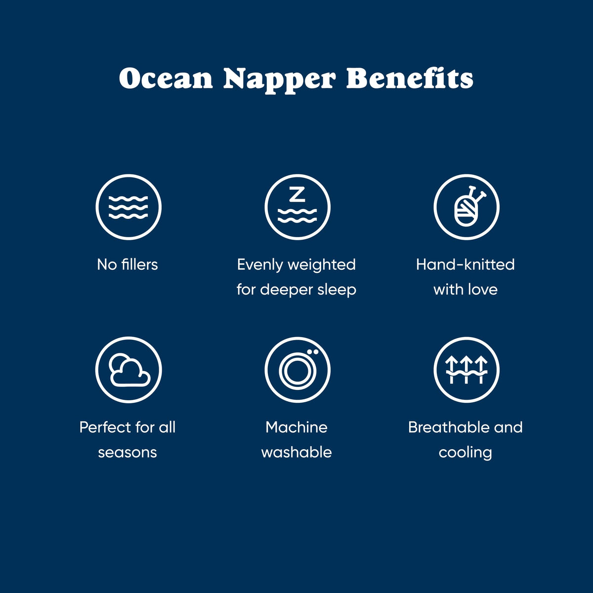 Bearaby Ocean Hugger Polyfill Weighted Blanket
