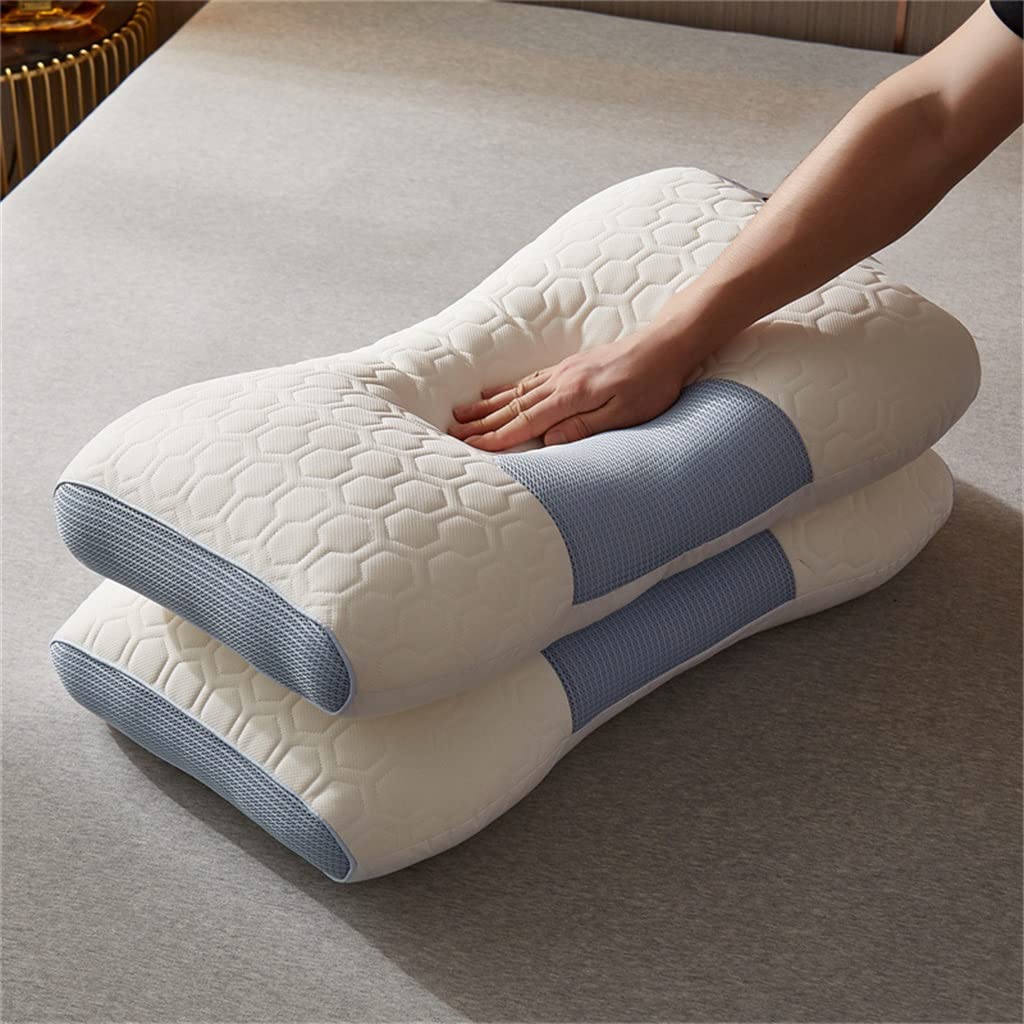 Low-Profile Fiber Latex Pillow with Soft Cotton Cover