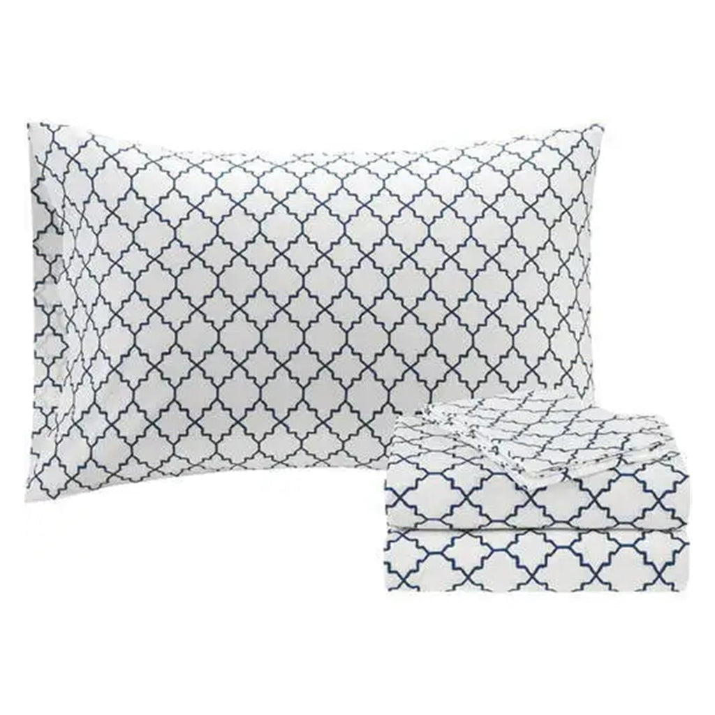 YUSIWOAL Navy Reversible Bed-in-a-Bag Comforter Set