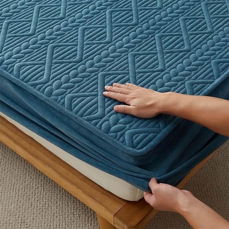 Premium Quilted Microfiber Mattress Pad with Plush Warmth