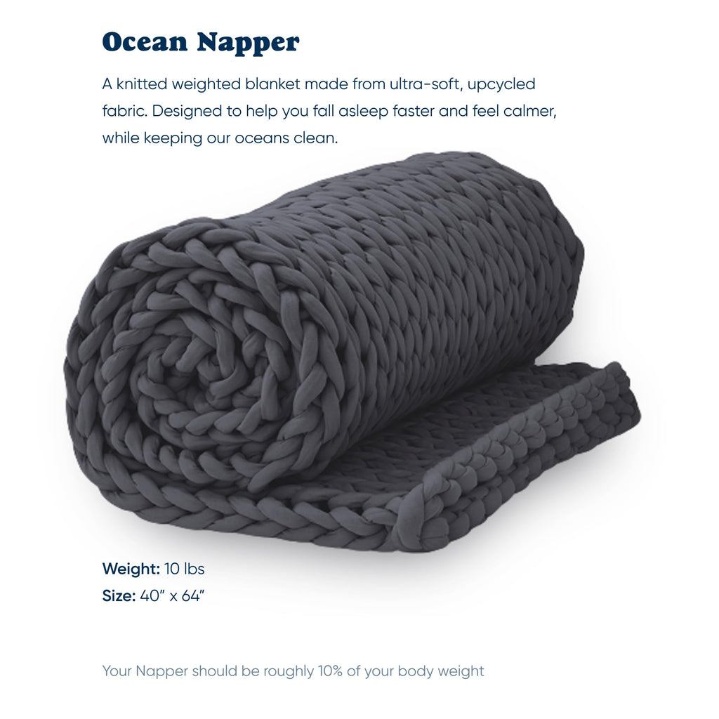 Bearaby Ocean Hugger Polyfill Weighted Blanket