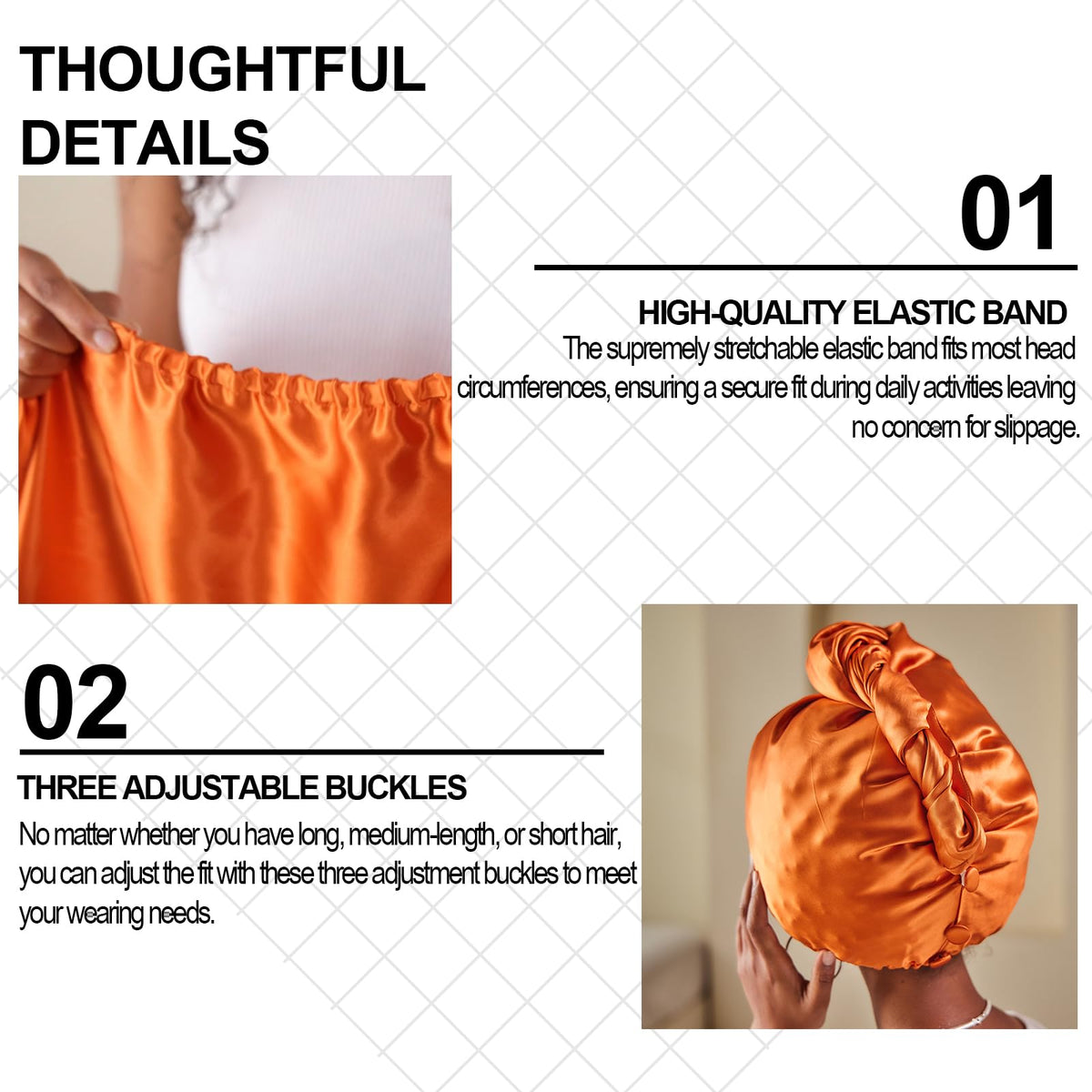 PROMEED Hyaluronic-Infused 23 Momme Mulberry Silk Hair Turban