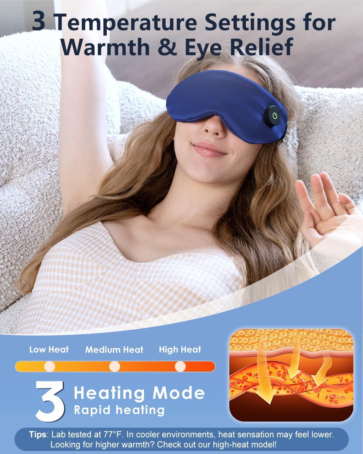 Cordless Heated Eye Mask & Air Compression Hand Massager
