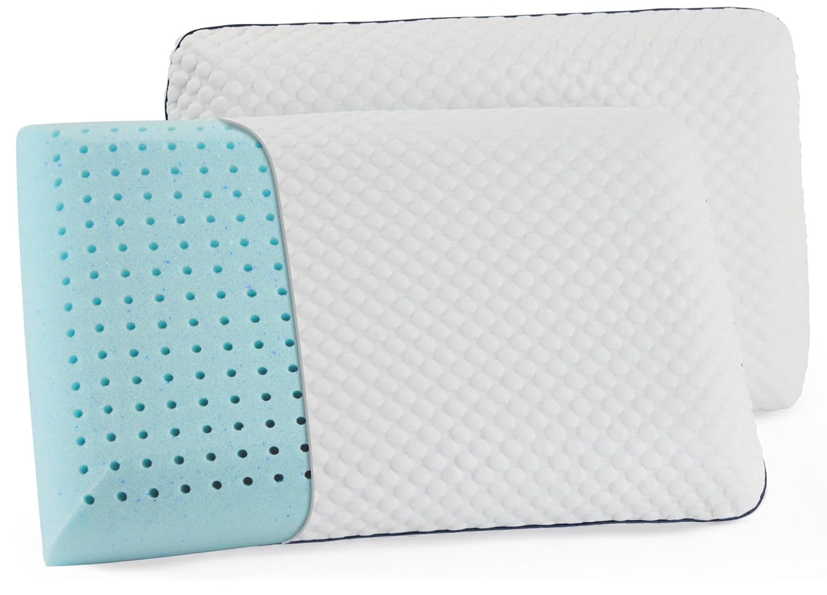 Cooling Gel Memory Foam Pillows, Standard, 2-Pack