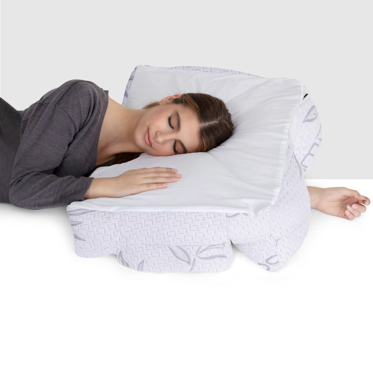 Adjustable Arm & Body Positioning Pillow with Zipper Access