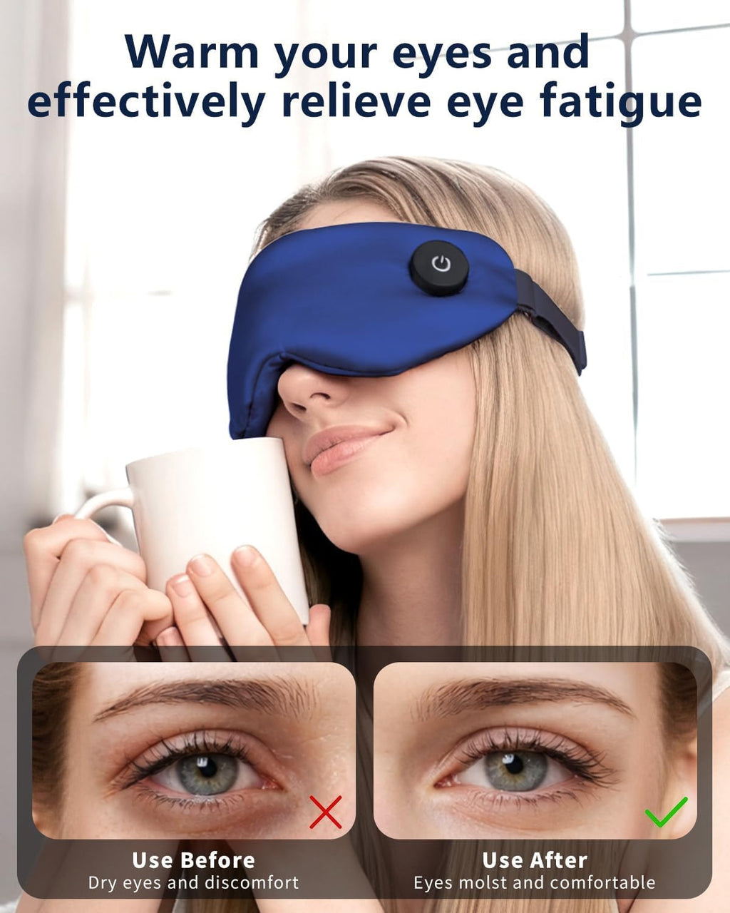 Cordless Heated Eye Mask & Air Compression Hand Massager
