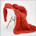 ZDJZMGZ Handmade Chenille Chunky Knit Throw, 120 x 150 cm