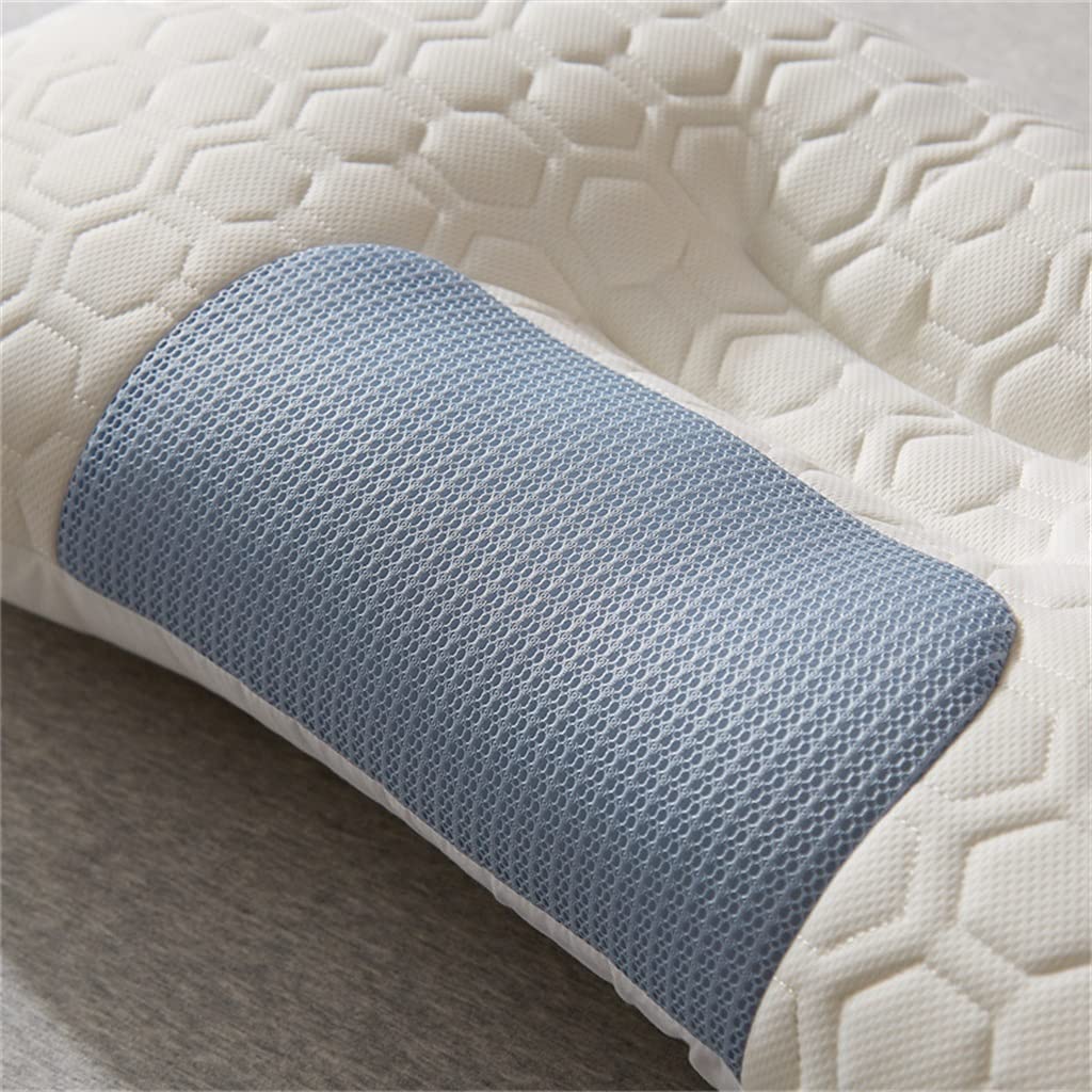 Low-Profile Fiber Latex Pillow with Soft Cotton Cover