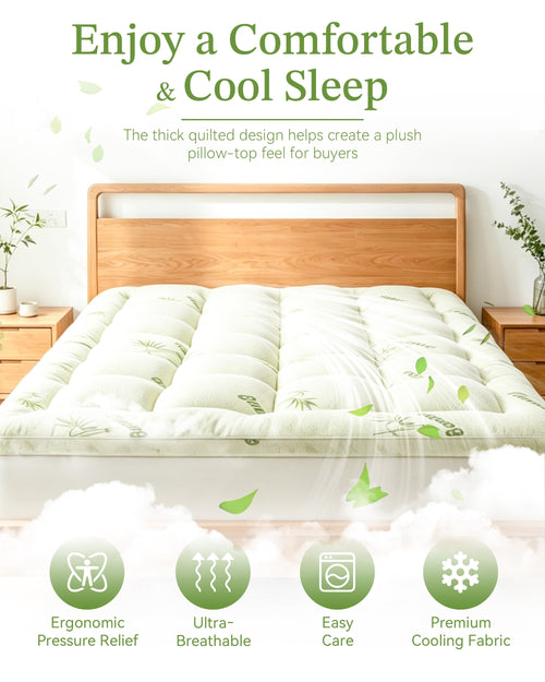 1000 GSM Bamboo Viscose Cooling Mattress Topper, 8–21" Pocket