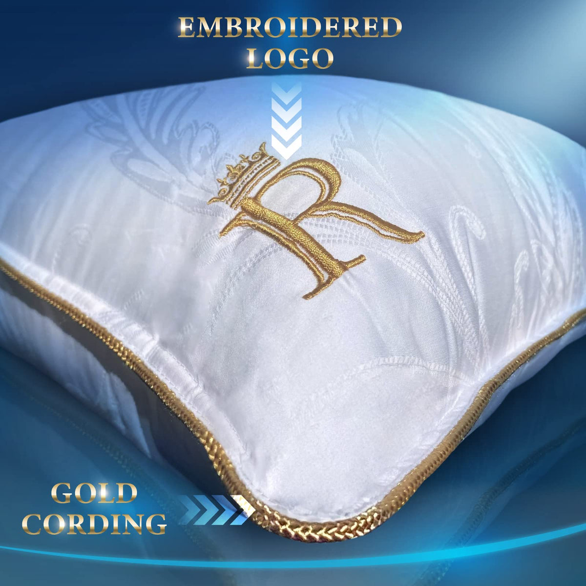 Royal Therapy Hotel-Style Goose Down Alternative Bed Pillows